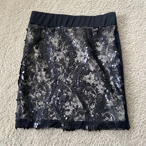 Sequined pencil skirt